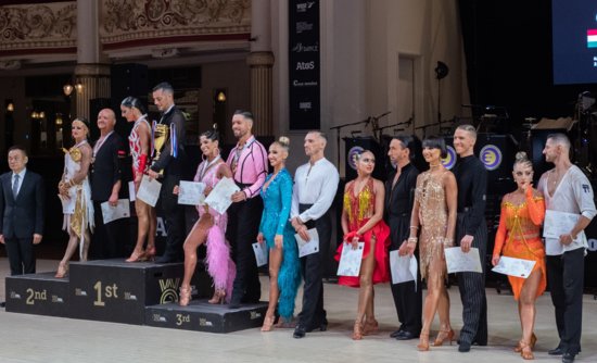 2025 WDSF World Championship Senior I Latin BLACKPOOL podium 2025 WDSF World Championship Senior I Latin BLACKPOOL podium